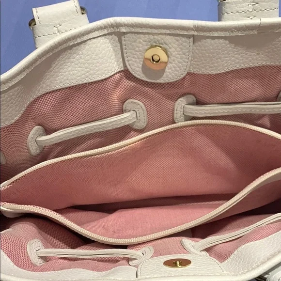 Dooney & Bourke White Leather Tote - Picture 9 of 10